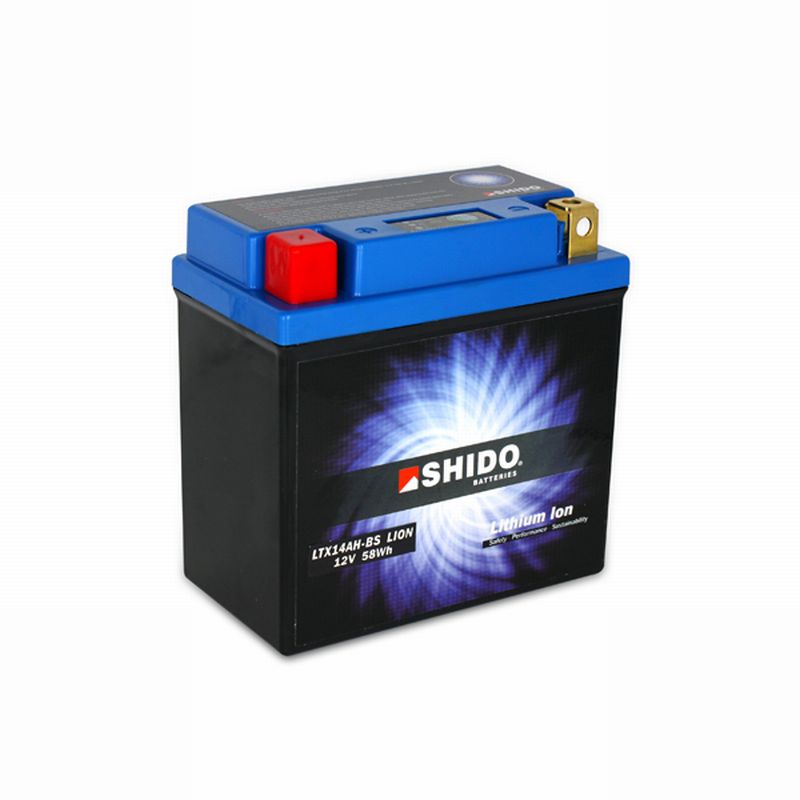 LITHIUM-IONEN Batterie YTX14L-BS 12 Volt, SHIDO Motorrad Batterie