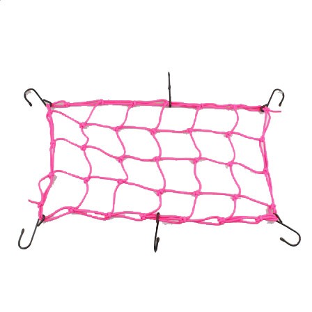 Gepäcknetz, Spannnetz 30x45cm (elastisch 70x105cm) pink, 6 Haken, Gepäckträger, nach Baugruppe, Motorrad Zubehör